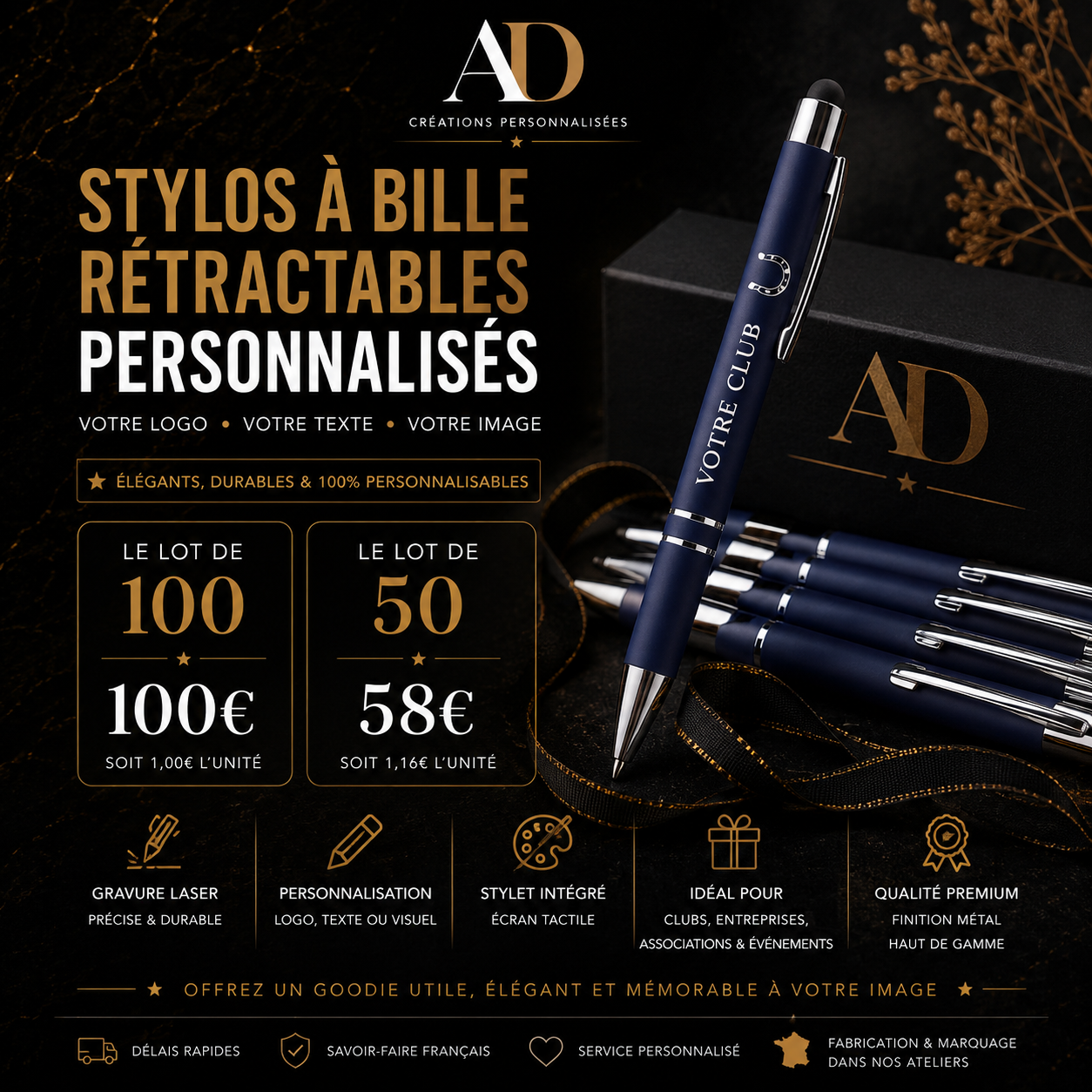 Stylos à bille personnalisés
