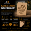 Plaques de concours en bois personnalisées | Gravure laser